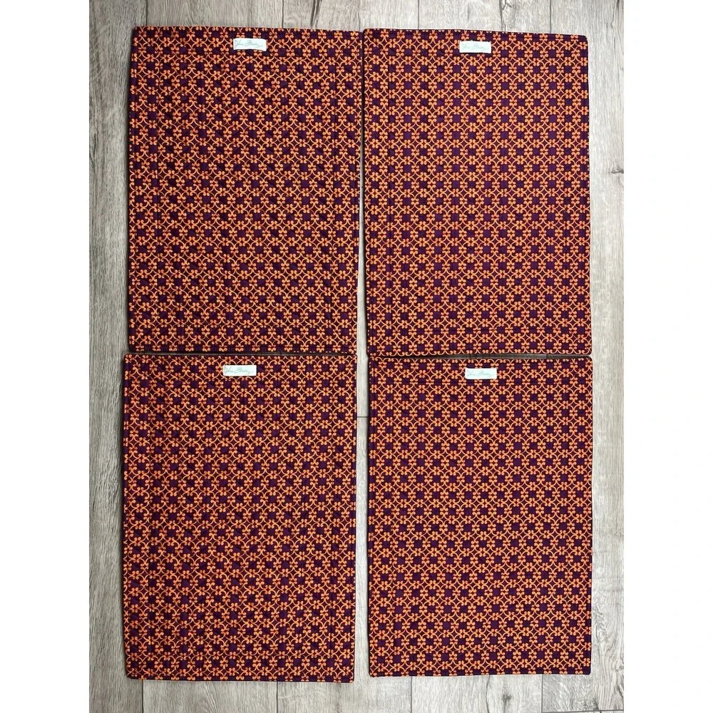 Vera Bradley Quilted Placemats (4) Set Safari Sunset NWOT